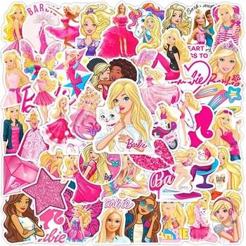 10/25/50Pcs Risank Anime Barbie Princesa Nalepke DIY Scrapbooking Prenosni računalnik Prenosni Telefon Dekor Nepremočljiva Nalepke za Otroke Dekle