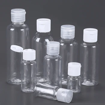 100 kozarcev prozorne Plastike Praznih Steklenic Potovanja Posodo Steklenice Z Flip Skp Malih Stekleničkah Za Tekočine Šampon Balzam Losjon