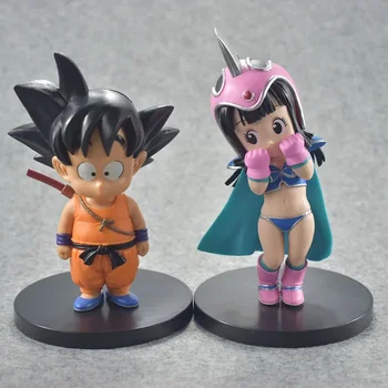 16 cm Anime Dragon Ball Q Edition 20. Generacije 2 Otroštva Goku In Chichi Dejanje Ročno Pvc Model Okras Božično Darilo