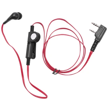 2 Pin Rezanec Style Slušalke Slušalka K Priključite Slušalke Slušalke Za Baofeng Uv5R Bf-888S Uv5R Radio Rdeče Žice