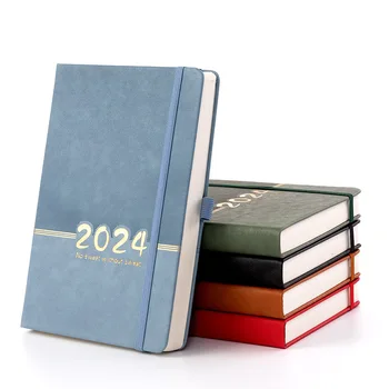 2024 Angleški Razpored Zvezek 365 Dni Vsak Dan Eno Stran Načrt Knjiga Rokovnik A5 Zvezek Pisarniški Material
