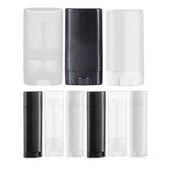 20Pcs 5g 15 g Plastični Deodorant Posodo Za 0,5 Oz BPA FREE Prazno Ovalne Balzam za Ustnice Cev Balzam Posoda za Šminko Voščenka Chapstick