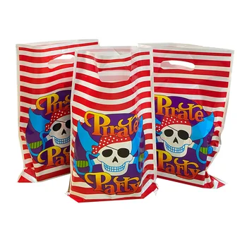 20pcs Pirat Rojstni dan Dekoracijo Dobrote Vrečke Okostje Halloween Party Supplies Pirat Temo Stranki Zdravljenje Vrečko Dekor