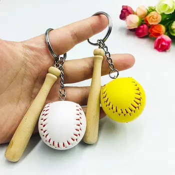 30pcs Baseball Softball Keychain Mini Lesene Bat Softball Keyring Softball Keychains Za Dekleta Ekipa Softball Športno Majhna Velikost