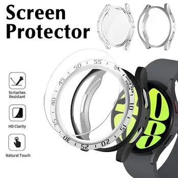 3pcs Za Galaxy Watch 6 Classic TPU Zaščitna torbica+zaslon Zaščitna folija, Kaljeno Steklo Film+PC Gledanje 