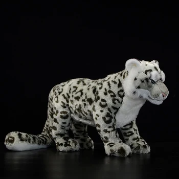 50 cm Snow Leopard Mehko Polnjene Plišastih Igrač Realistično Simulacijo Original Panthera Uncia Uncia Živali Model Lutka Audlt Darilo
