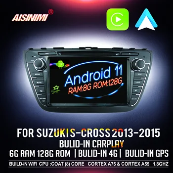 AISINIMI Android 11 8 ram +128 ROM Avto Dvd Predvajalnik Za SUZUKI S-CROSS 2013-2015 Avto Avdio Gps Stereo Monitor