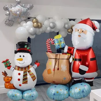 Božič Folija Baloni Santa Claus Balon Standding Balon Božično Darilo Santa Balon Xmas Party Supplies Doma Decortion