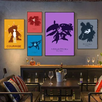 Digimon Avanturo Anime Plakat Wall Art Doma Dekor Soba Dekor Digitalno Slikarstvo Dnevna Soba, Restavracija, Kuhinja Umetnosti