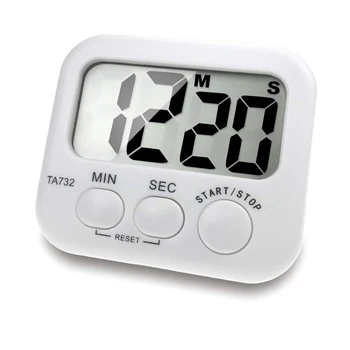 Digitalni Kuhinjski Timer, Zaslon Prikaz Pisave, Magnetni Nazaj Kuhanje Časa, Glasen Alarm