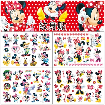 Disney Mickey Mouse Tetovaže Nalepke Risanka Začasno Ponaredek Tatoo Otrok Roke, Obraz, Telo, Umetnost Nalepke Otroci Igrače Smešno DIY Darilo