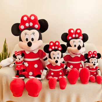 Disney Risank Anime Plišastih Srčkan Lutka Mickey Minnie Nekaj Mickey Mouse Risanka, Classic, Retro Roza Otrok Plišastih Igrač Darilo