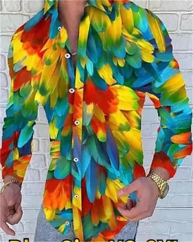Luksuzna moška Majica Cvetlični Vzorec River Long Sleeve Majica Prostem Ulica Modnih Oblačil Oblikovalec Priložnostne Visoke Kakovosti S-6XL