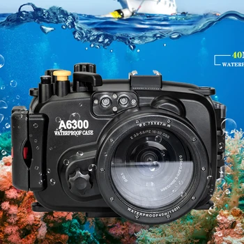 MEIKON 130ft/40m Nepremočljiva Polje Podvodno Ohišje Kamere Potapljanje Stanovanj za Sony A6000 A6300 A6500 A6400 16-50mm Vrečko Primeru Zajema