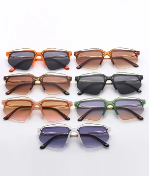 Moda Rimless Sončna Očala Ženske Luksuzne Blagovne Znamke Design Retro Kvadratnih Sončna Očala Moških Punk Odtenki Trendy Poletje Obleko Prostem