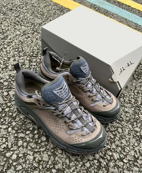 Moške ULTRA NIZKO GTX Pravega usnja nepremočljiva dihanje anti-slip pohodništvo delovni čevlji mens prostem kampiranje treking čevlji