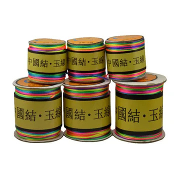 MultiColor Najlon Kabel 1.5/2.0/2.5 mm Rattail Saten Kitajski Knotting Svile Macrame Kabel DIY Beading Nit Kumihimo Nakit, Izdelava
