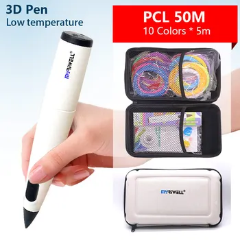 Myriwell nizko temperaturo, 3D peresa nastavite z Veliko 3D torbica Pen, In PCL Žarilno nitko, Varno 3D pero, Novo Leto darilo. Božično darilo