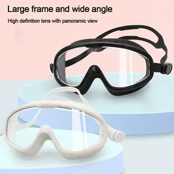 Nepremočljiva Anti-fog Plavanje Očala za Odrasle Širok Pogled Velik Okvir Potapljaške Očala High Definition Plavati Očala
