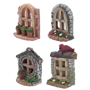 Okno Miniaturni Vrt Pravljice Vrata Doma Dekoracijo Drevo Pribor Tank Krajine Dekor Gnome Okraski Lutke Mini Pot