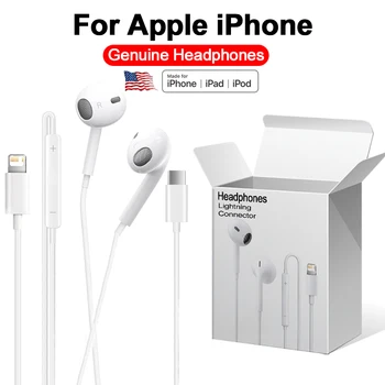 Original Slušalke Za Apple iPhone 14 13 12 11 15 Max Pro mini Strele Slušalke X XS XR 8 7 Pija SE Žično Bluetooth Slušalka