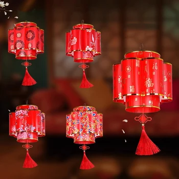 PVC Nepremočljiva Kitajske Tradicionalne Rdeče Luči Sredi Jeseni Kitajski Starinskem Stilu Novo Leto Stranka Dekor Luč Hotel Obesek