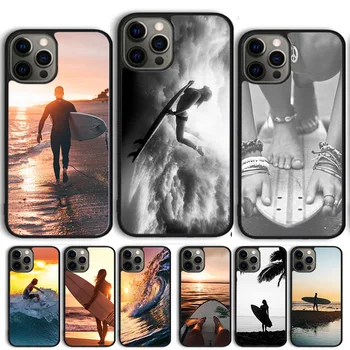 Poletja, plaže, surfanje, deskanje Telefon Primeru Kritje Za iPhone 15 14 13 12 Max Pro mini 11 Max Pro XS X XR 6S 7 8 Plus SE 2020 Coque
