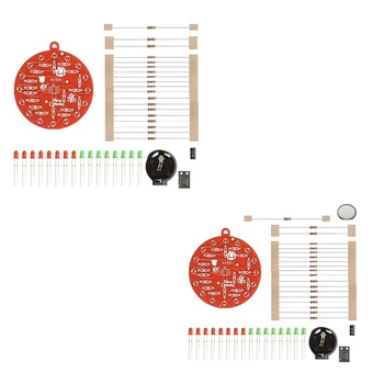 Rdeča Odbor Božično Drevo NE555 Utripajoče Luči Visi Vezja Zabavno, DIY Elektronskih Proizvodnja Komplet Prenosne Modul, Komplet