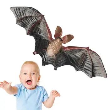 Realno Bat Igrača Trdne Gume Bat Za Halloween Party Realne Bat Sesalcev Igrače Modeli Mini Živeče Živalske Skulpture Za