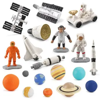 Solarni Sistem Igrače Za Otroke 19pcs Solarni Sistem Planet Astronavti 3D Solarni Sistem Okraski Za Rocket Astronavt Nebesnih