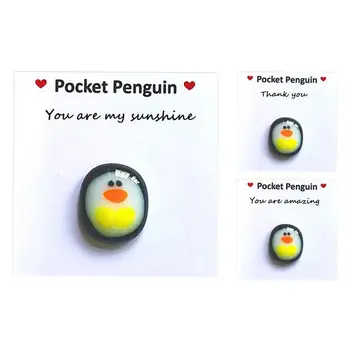Srčkan Žep Pingvin Objem Mini Srčkan Žep Pingvin Objem, Rojstni Dan, Darila Za Njen Poseben Pingvin Žep Okrasek, Spominek Srčkan Živali