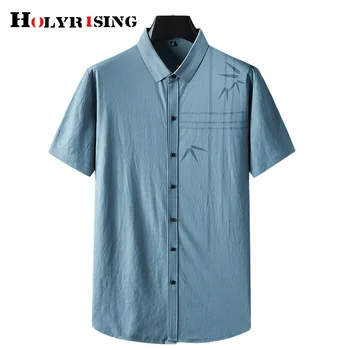 poletne moške majice kratek rokav мужская одежда kitajski slog priložnostne ulične velikost 7xl svoboden Bambusa vzorec bluzo homme NZ032